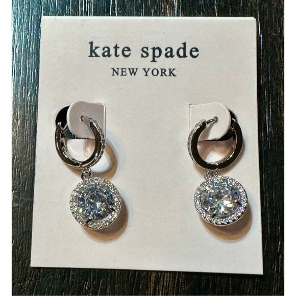 Kate Spade NEW Something Sparkly huggie earrings - Picture 7 of 8